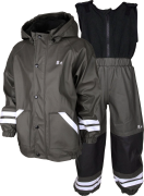 Lindberg Kids' Fagerhult Rain Set Fleece Anthracite