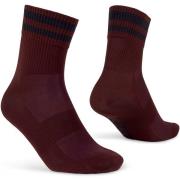 Gripgrab Original Stripes Crew Socks Dark Red