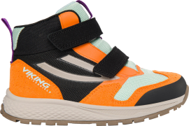 Viking Kids' Century Mid Waterproof 2V Velcro Black/Orange