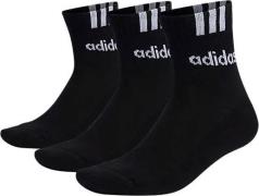 Adidas 3-Stripes Linear Half-Crew Cushioned Socks 3 Pairs   Black/whit...