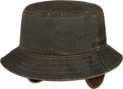 Stetson Bucket Hat with Earflaps Cotton/Polyester Brown