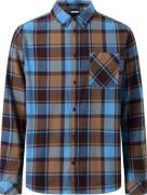 Knowledge Cotton Apparel Men's Regular Fit Checkered Shirt Brown Check