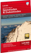 Calazo förlag Høyfjellskart Narvik: Spanstinden & Dudalstinden 1:25.00...