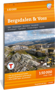Calazo förlag Bergsdalen & Voss 1:50 000 Hiking map
