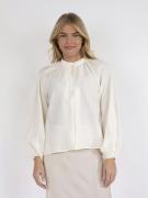 Neo Noir Camille Solid Blouse Kvinde Off White Langærmede Bluser Str 4...