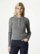 Neo Noir Panama Knit Blouse Kvinde Dark Grey Melange Sweaters Str 40 -...