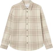 Les Deux Jeremy Flannel Shirt Mand Desert Taupe/light Desert Sand Lang...