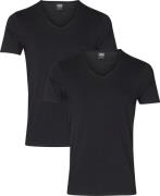 JBS JBS 2pack T-shirt V-neck Gots Mand Sort Kortærmede T-shirts Str L ...