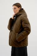 Karen by Simonsen Kbpolly Short Jacket Kvinde Potting Soil Dunjakker S...