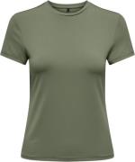 ONLY Onlea S/S TOP O Neck CS JRS Kvinde Olivine Kortærmede T-shirts St...