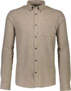 Lindbergh Brushed Twill Shirt L/S Mand Brun Langærmede Skjorter Str L ...