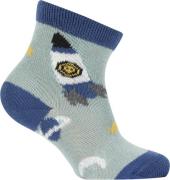 Melton Space Socks Str 23/26 - Blue Surf Strømper Bomuld hos Magasin