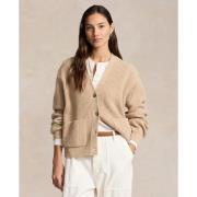 Polo Ralph Lauren Woolcashmere V-neck Cardigan Kvinde Oatmeal Melange ...