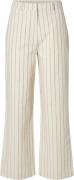 Selected Femme Slfhilda HW Wide Pant PIN Stripe Kvinde Sandshell/pin S...