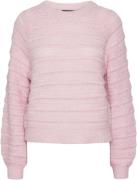 Pieces Pcjayda LS Oneck Knit Noos Kvinde Pink Lavender Sweaters Loose ...