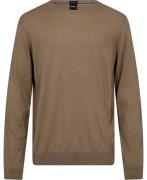 BOSS Lenop Mand Open Beige Sweaters Str L - hos Magasin