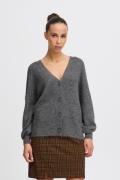 ICHI Ihkamara CA3 Kvinde Dark Grey Melange Cardigans Loose Fit Str XL ...