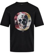 PS Paul Smith Mens SS Tshirt Skull Mand Sort Kortærmede T-shirts Str L...