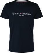 Tommy Hilfiger Core Tommy Logo TEE Mand Blå Kortærmede T-shirts Str L ...