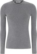 Soft Rebels Srroman Oneck Kvinde Medium Grey Melange Langærmede T-shir...