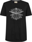 Mos Mosh Mmgull OSS Deco Tee Kvinde Black Kortærmede T-shirts Str L - ...