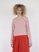 Neo Noir Claudio Stripe Blouse Kvinde Red Langærmede T-shirts Str 40 -...