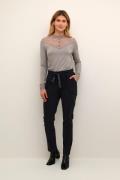 Cream Crlena Slim Pant Kvinde Anthracite Grey Dye Wash Bukser Med Smal...