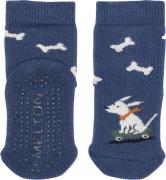 Melton Skating dog Socks Anti-slip Str 23/26 - True Navy Strømper Bomu...