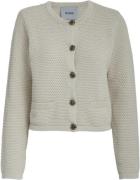 Minus Vima Knit Cardigan Kvinde Seedpearl Cream Cardigans Str L - hos ...