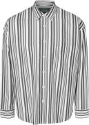 Annarr Anrrelaxroarpoplin Shirt LS Mand Jet Black/stripes Langærmede S...