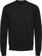 Selected Homme Slhberg Crew Neck B Noos Mand Sort Sweaters Str L - hos...