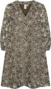 YAS Yasvibrant 3/4 Dress Kvinde Lead Gray/egg Nog Maxi Kjoler Str L - ...