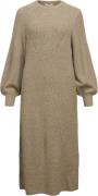 Object Objditte RE L/S Knit Midi Dress NOO Kvinde Desert Taupe/melange...