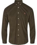 Polo Ralph Lauren Slim Fit Corduroy Shirt Mand Defender Green Langærme...