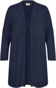 Wasabiconcept Curvy Wasimone 3 Cardigan Navy blå Kvinde 96799 Blue Iri...