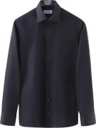 ETON Slim Fit Navy Blue Floral Effect Signature Twill Shirt Mand Blå L...