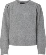 Pieces Pcolivia LS Oneck Knit D2D FSY Kvinde Medium Grey Melange Toppe...