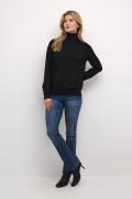 Cream Crvillea Knit Rollneck Kvinde Pitch Black Sweaters Str L - hos M...