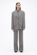 REMAIN Herringbone Blazer Kvinde Brushed Nickel Comb. Blazere Str 40 -...