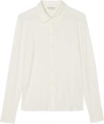 Marc O’Polo Jerseyblouse, Long Sleeve, Collar, Kvinde Off White Langær...