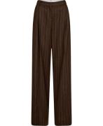 Marella Siesta Trousers Wool Blend Kvinde Brown Bukser Med Lige Ben St...