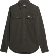 Superdry Flannel Workwear Shirt Mand Chive Green Langærmede Skjorter S...