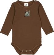 Müsli by Green Cotton Forest Print l/s Body Str 92 - Bark Langærmede B...