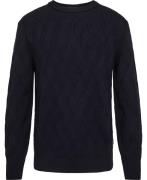 BOSS Helfredo Mand Dark Blue Sweaters Str L - hos Magasin