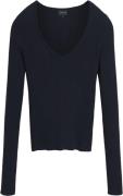 HERSKIND Nova Knit Blouse Kvinde Navy Sweaters Str L - Bomuld hos Maga...