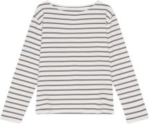 Moshi Moshi Mind Blessed Sweatshirt Stripe Kvinde Ecru / Dark Taupe La...