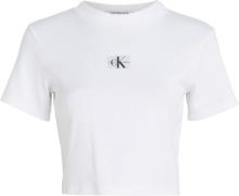 Calvin Klein Tshirt With Badge Logo Kvinde Yaf Kortærmede T-shirts Str...