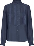 Lollys Laundry Arielll Shirt LS Kvinde Dark Blue Langærmede Skjorter S...