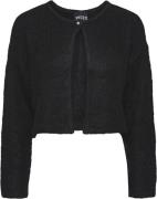 Pieces Pcruno LS Knit Cardigan BC Kvinde Sort Cardigans Str L - hos Ma...