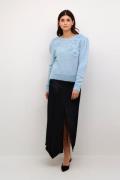 Culture Cuosa Pullover Kvinde Cashmere Blue Melange Sweaters Str L - C...